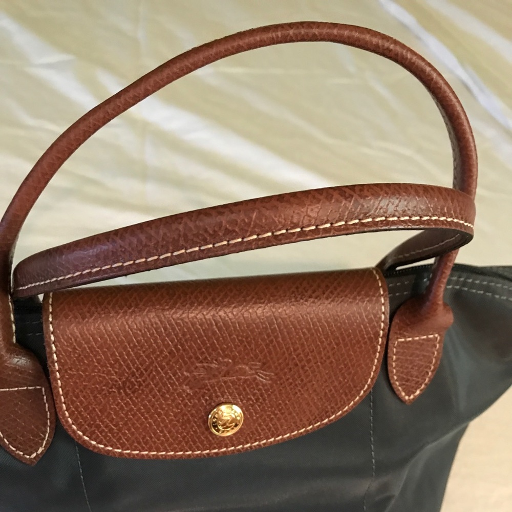 Le Pliage Gun Metal Longchamp Top Handle S